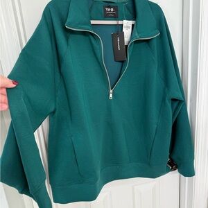Abercrombie & Fitch YPB Green Quarter-Zip Pullover NWT